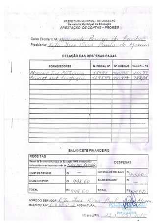 Prestaçoes de contas