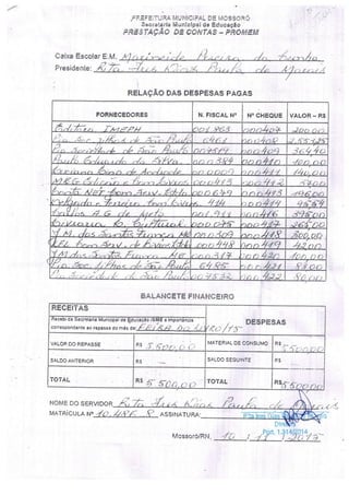 Prestaçoes de contas