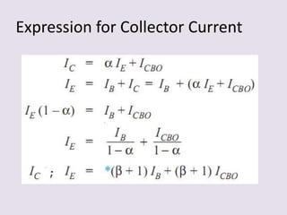Expression for Collector Current
 