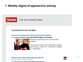 43
1.  Weekly  digest  of  app/service  activity
 