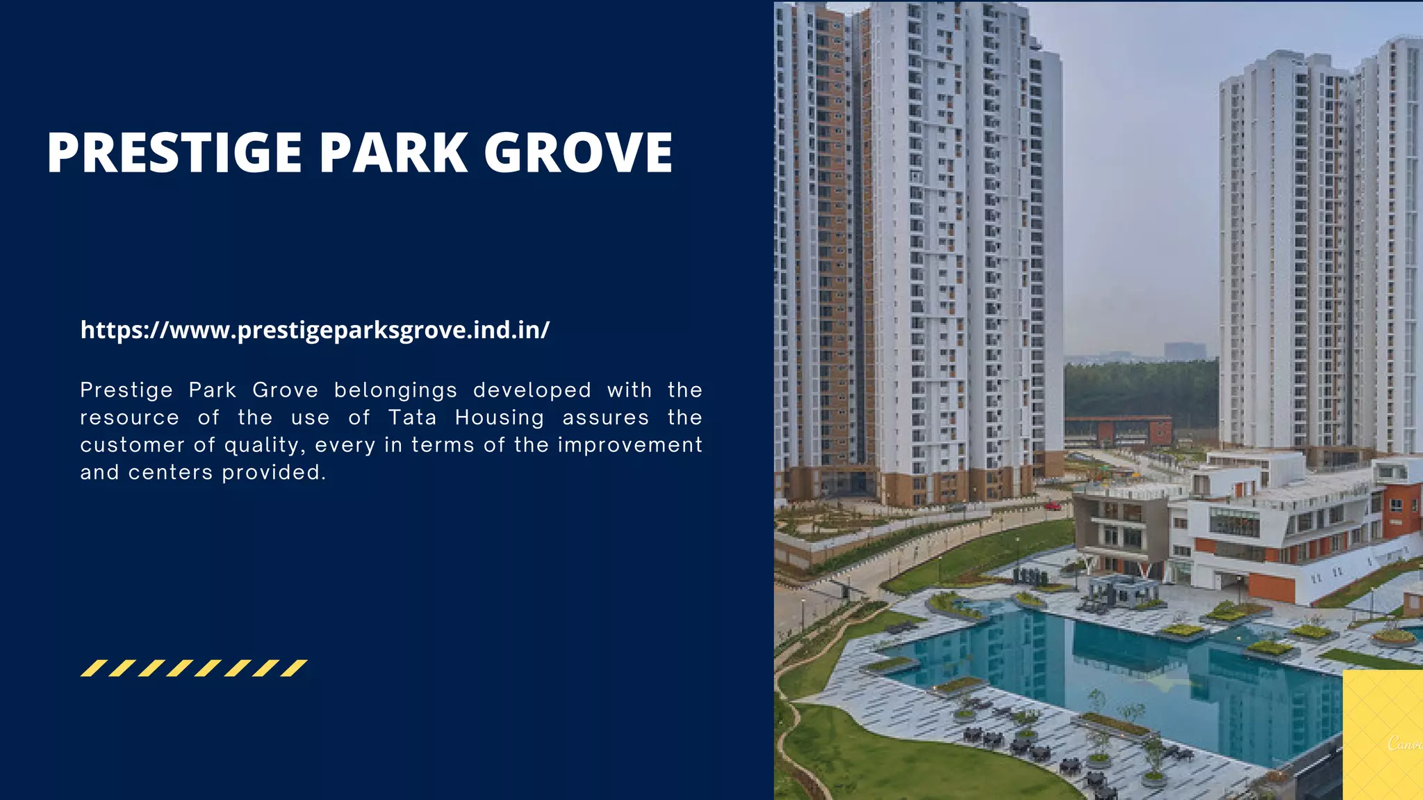 PRESTIGE PARK GROVE
Prestige Park Grove belongings developed with the
resource of the use of Tata Housing assures the
customer of quality, every in terms of the improvement
and centers provided.
https://www.prestigeparksgrove.ind.in/