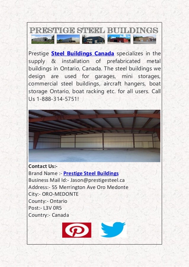 Prestige Steel Amp Metal Buildings In Ontario Canada