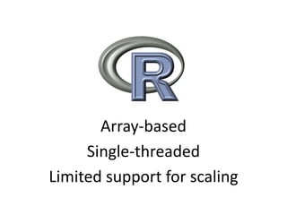 Array-based
Single-threaded
Limited support for scaling
 