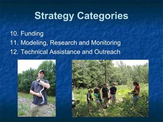 10. Funding
11. Modeling, Research and Monitoring
12. Technical Assistance and Outreach
Strategy Categories
 