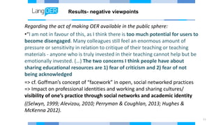 User perspectives on open, social network-based (language) learning and teaching