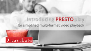 www.castLabs.com©2017 castLabs 1
Introducing PRESTOplay
for simplified multi-format video playback
 