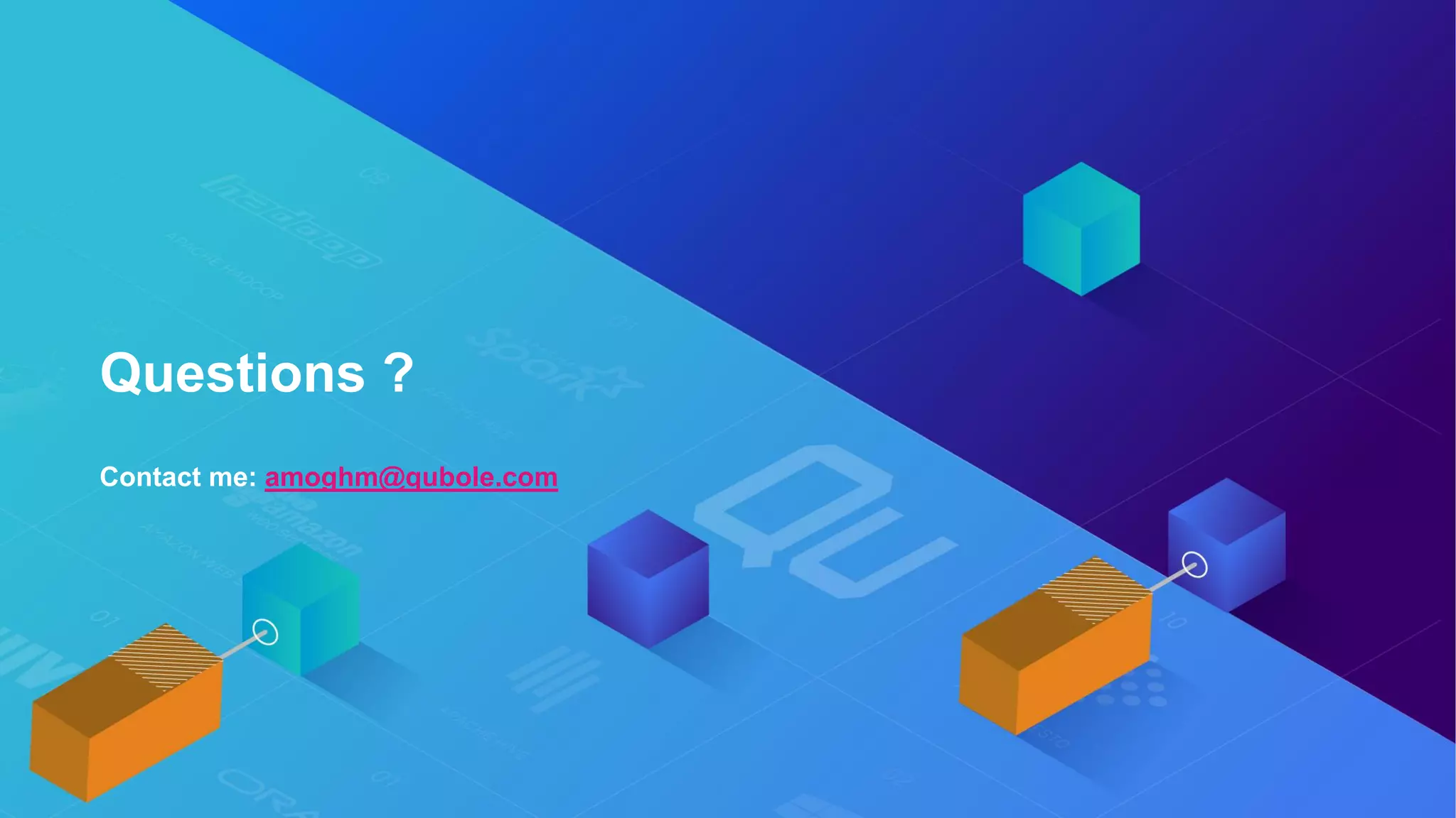 Questions ?
Contact me: amoghm@qubole.com
 