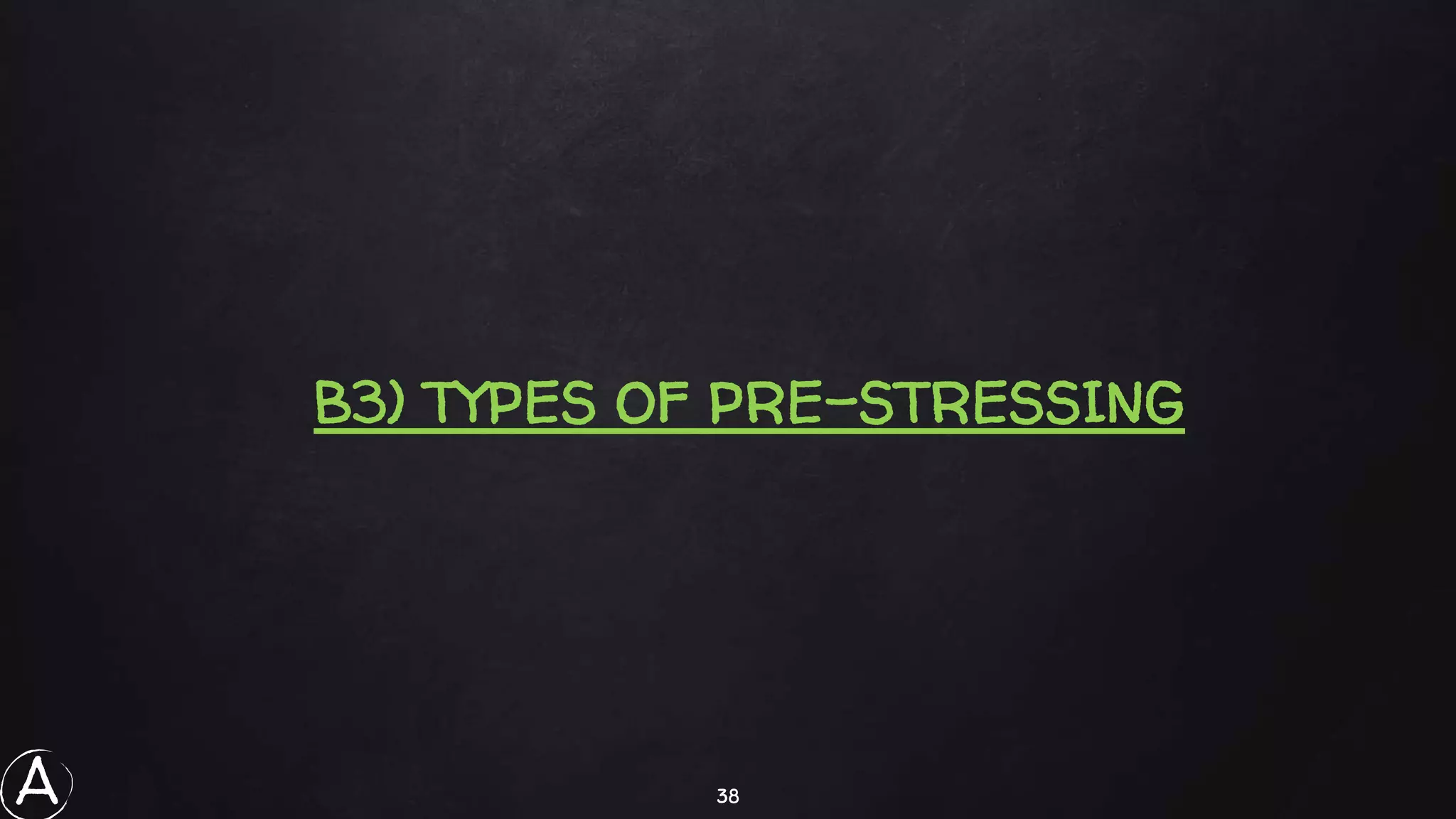 38
B3) TYPES OF PRE-STRESSING
A
 