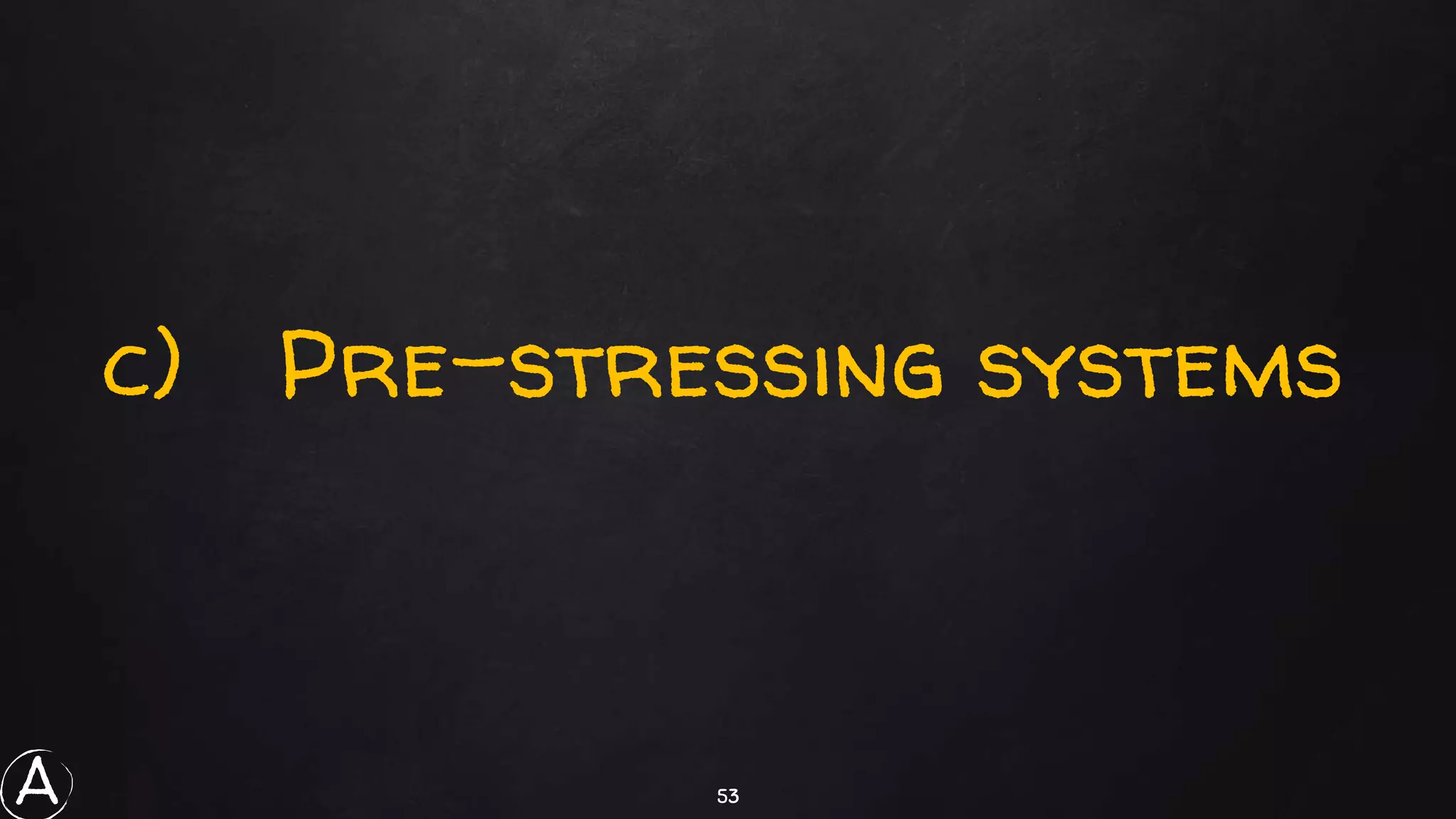 53
c) Pre-stressing systems
A
 