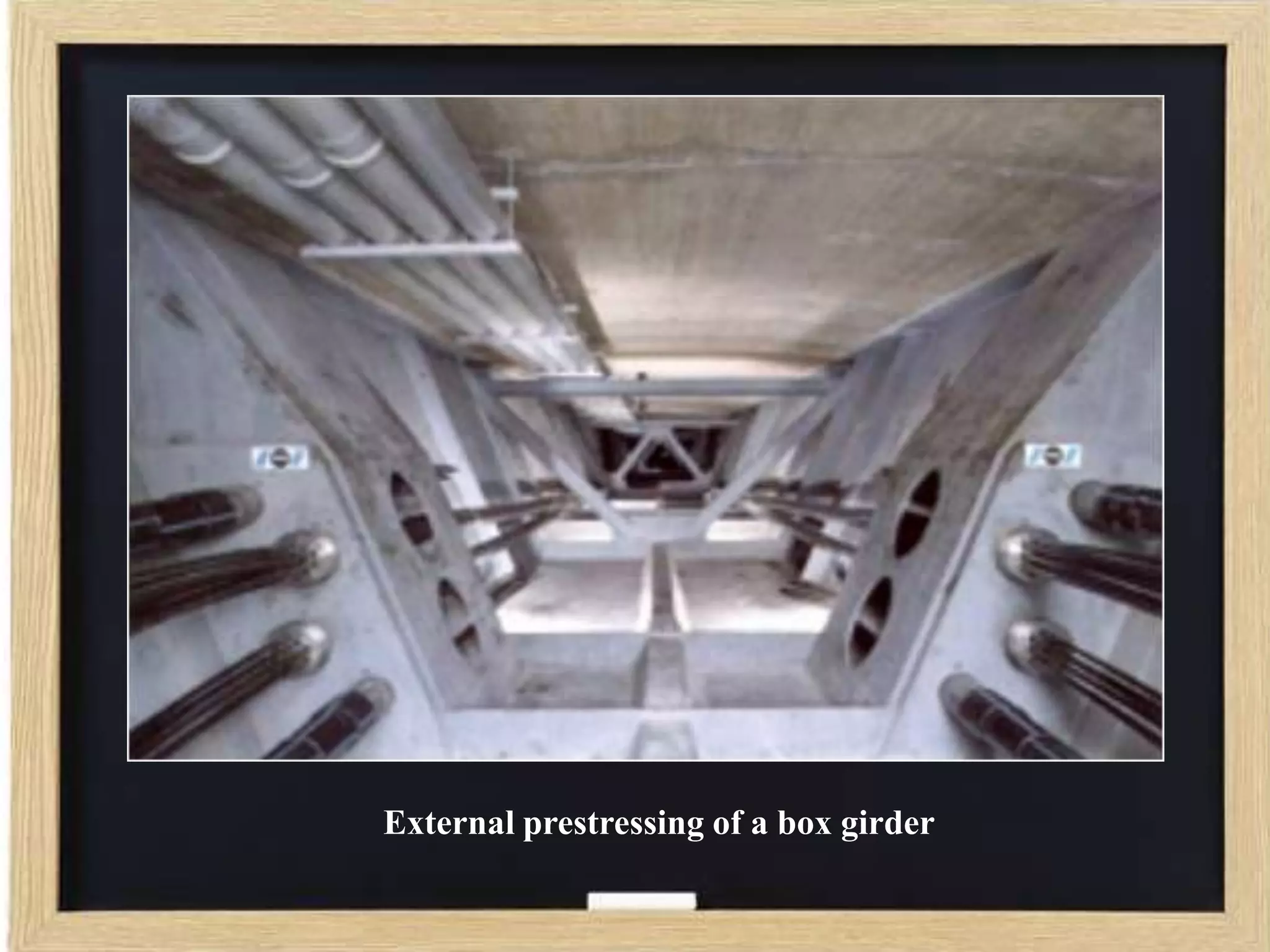External prestressing of a box girder

 
