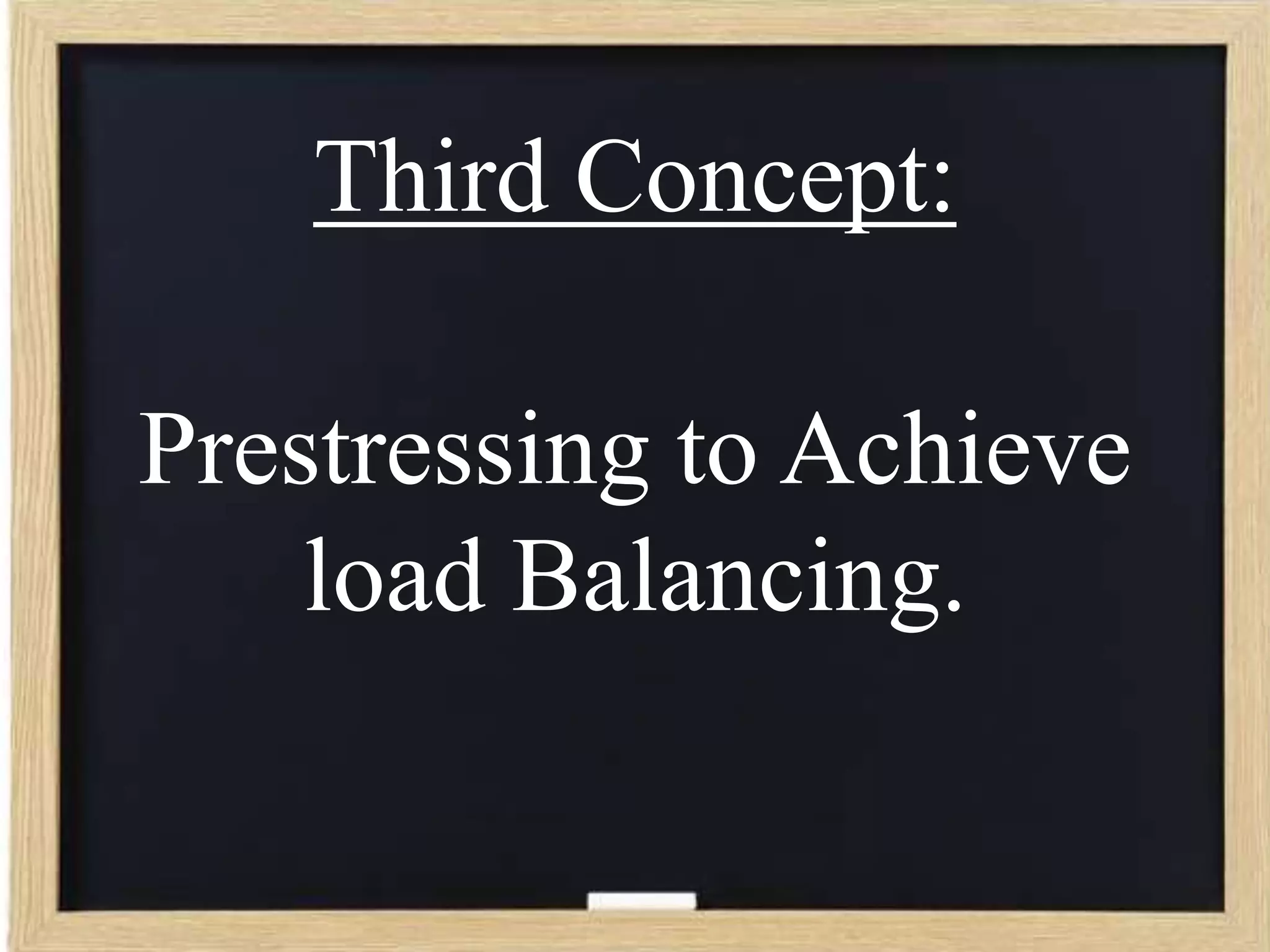 Third Concept:
Prestressing to Achieve
load Balancing.

 