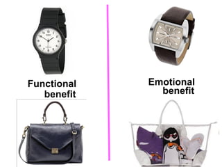 Functional Emotional
benefit benefit
 