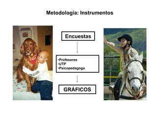 Metodología: Instrumentos



       Encuestas



    •Profesores
    •UTP
    •Psicopedagoga




      GRÁFICOS
 
