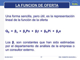 RJAL
29/09/2015 MSC. ROBERTO AGUILERA L.17
Una forma sencilla, pero útil, es la representación
lineal de la función de la ...