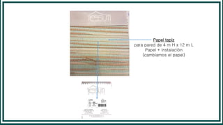 Papel tapiz
para pared de 4 m H x 12 m L
Papel + Instalación
(cambiamos el papel)
 