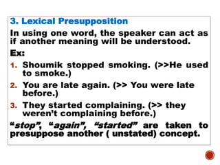 Presupposition & Entailment in Pragmatics.pptx