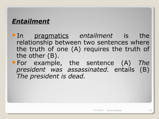 Presupposition and-entailment | PPT