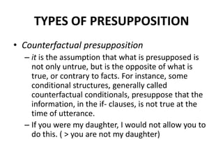 Presupposition & entailmant | PPTX