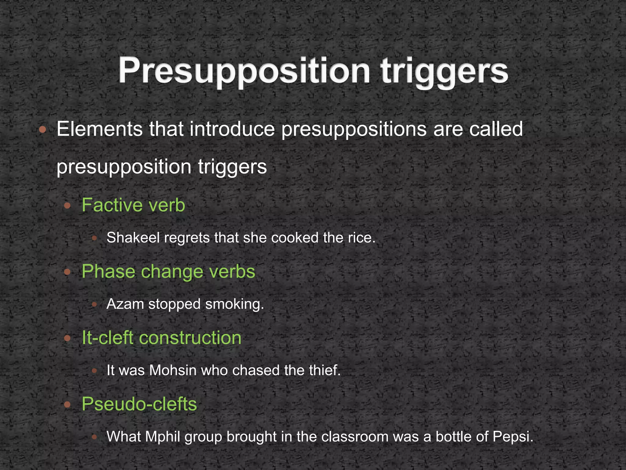 Presupposition | PPSX