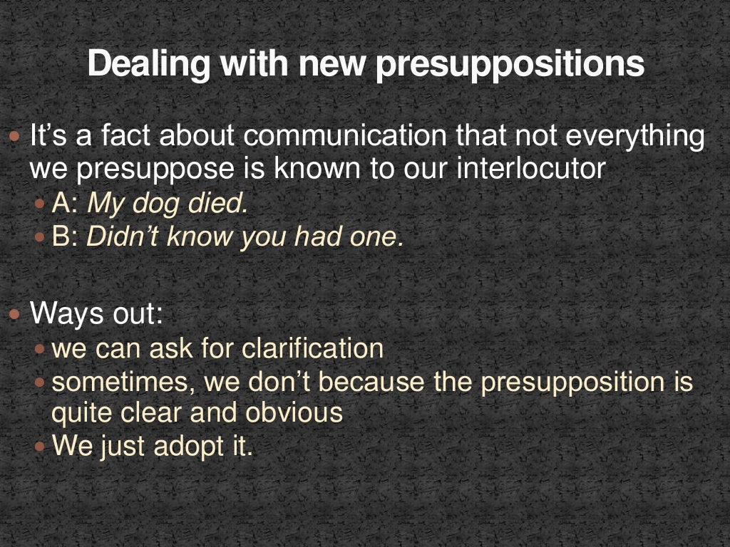 Presupposition