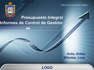 Presupuesto Integral Informes de Control de Gestión   Avila, Oritza Sifontes, Lucy 