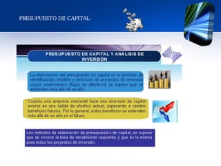 PRESUPUESTO DE CAPITAL
 