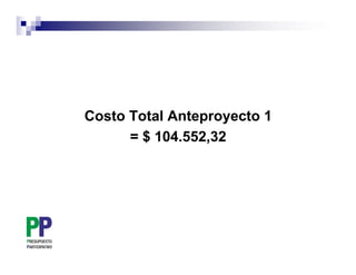 Costo Total Anteproyecto 1
      = $ 104.552,32
 