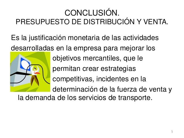 presupuesto de distribución y