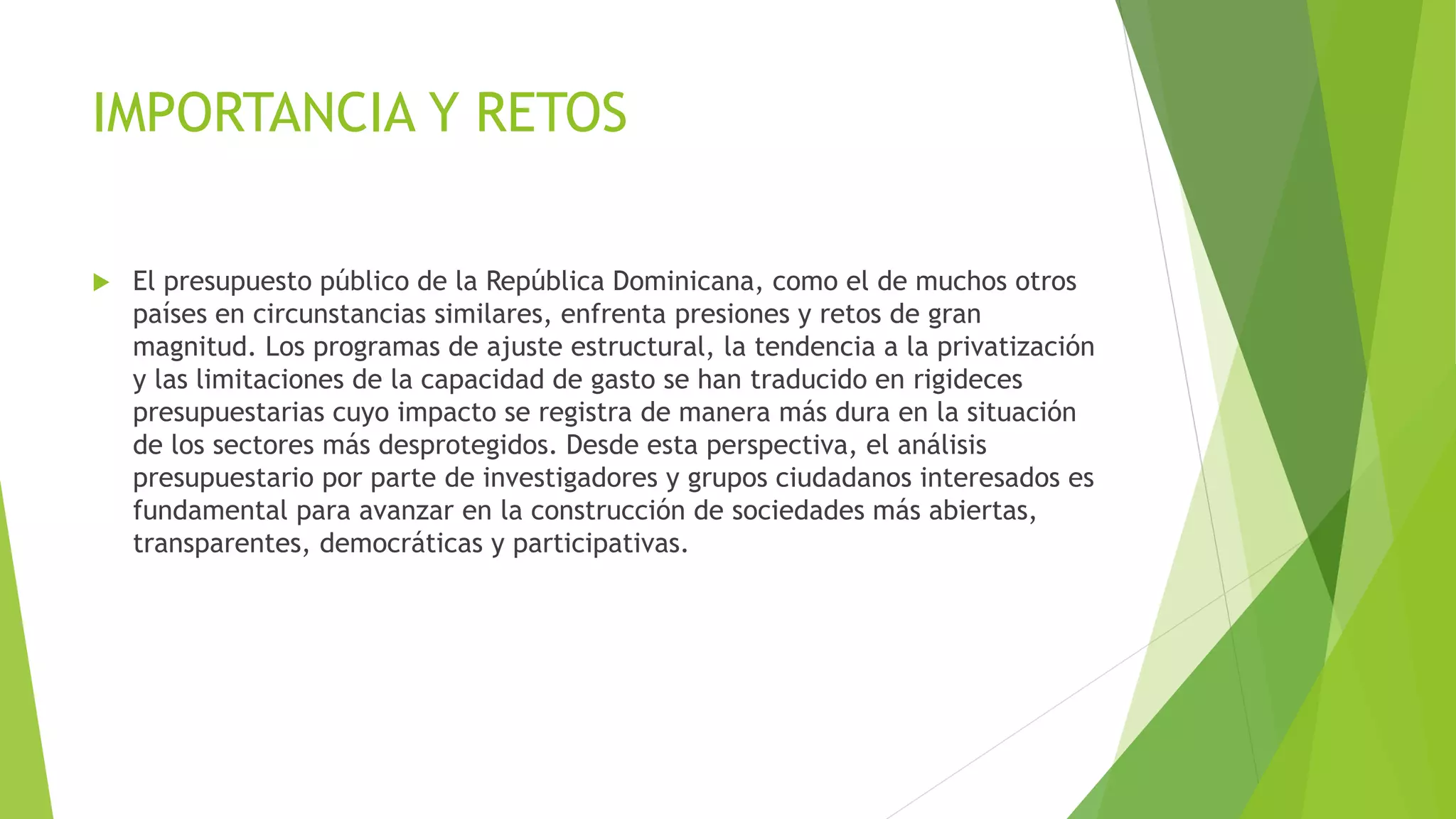 Presupuesto de la republica dominicana | PPTX