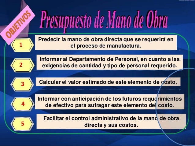 Presupuesto d mano de obra
