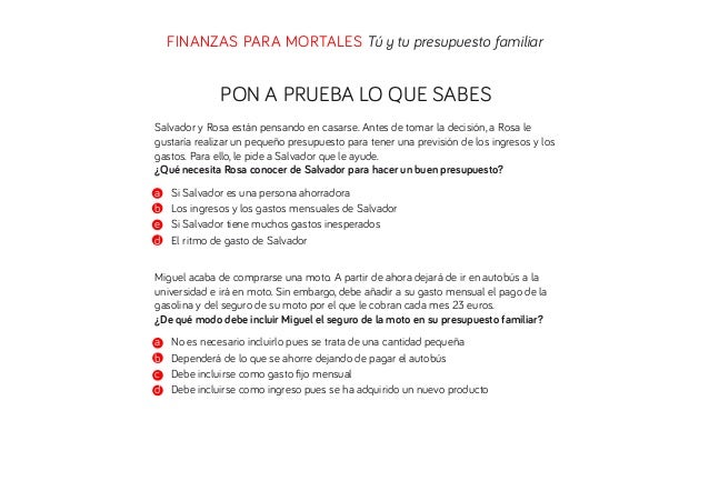 presupuesto familiar