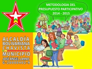 METODOLOGIA DEL 
PRESUPUESTO PARTICIPATIVO 
2014 - 2015 
 
