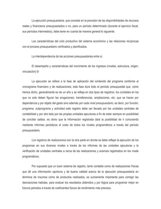 Presupuesto por programa