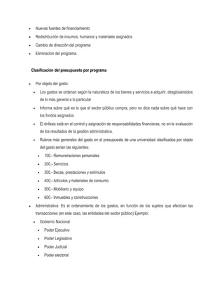 Presupuesto por programa