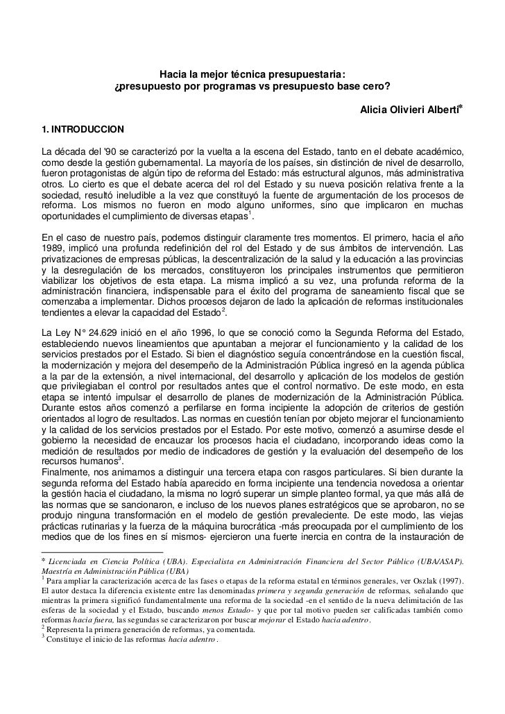 Presupuesto Por Programa Vs Presupuesto Base Cero