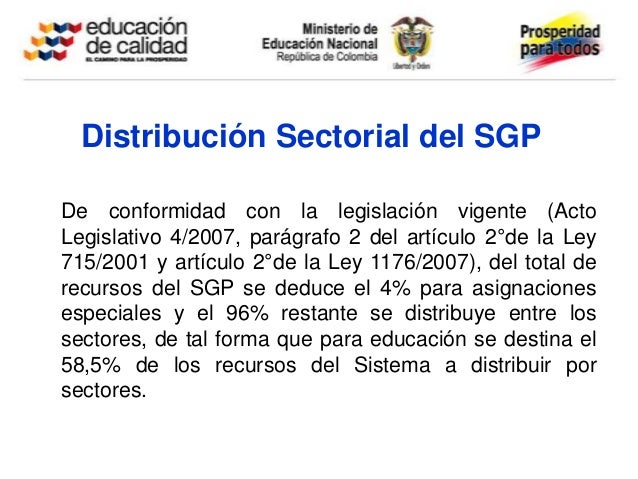 Presupuesto Sgp Educacion