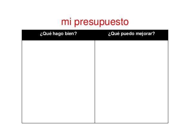mi presupuesto
