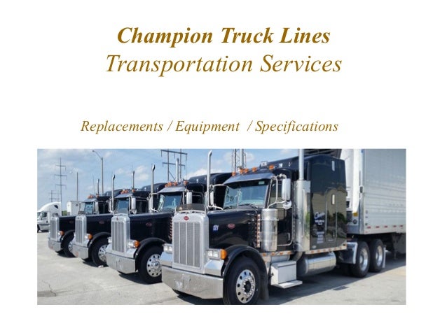 transportation services champion truck