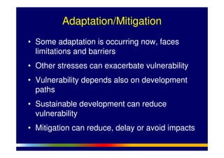 IPCC Fourth Assessment Report - Climate Change: impacts and adaptation ...
