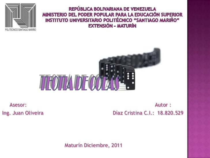 Asesor:                                               Autor :Ing. Juan Oliveira                      Díaz Cristina C.I.: 1...