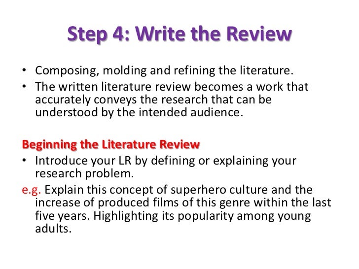 Comparison of genera literature review