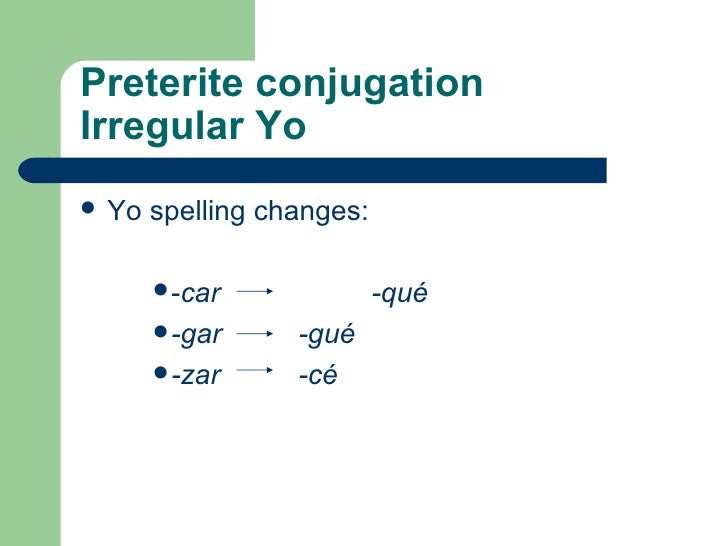 Preterite imperfect