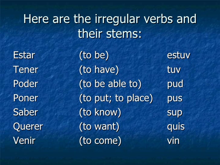 Preterite Tense