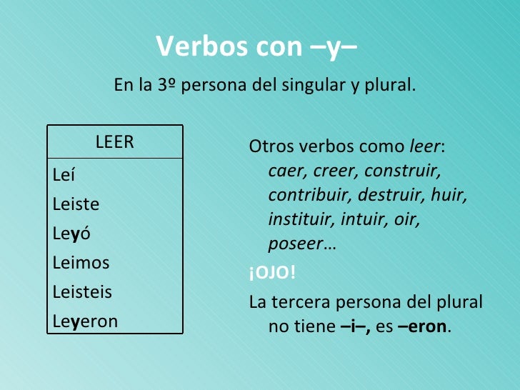Tercera Persona Del Singular Del Pretérito Perfecto Simple