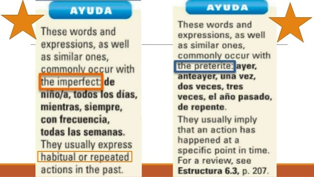 Pretérito vs. imperfecto II