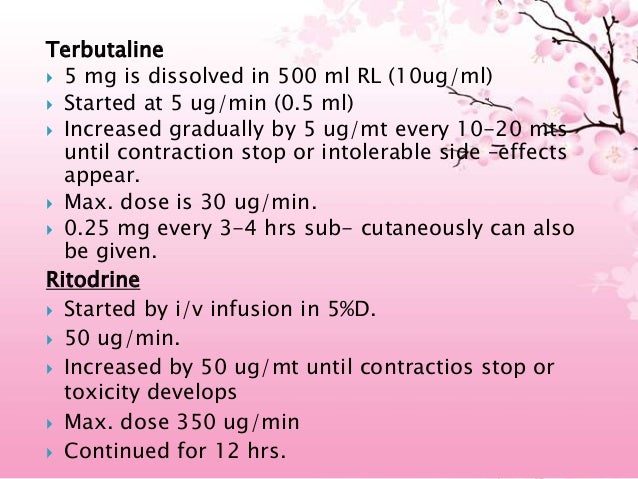Procardia Dose For Contractions