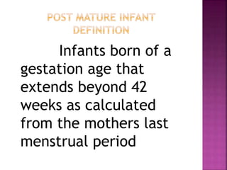 Preterm infant,small for gestation age and postterm infant | PPTX