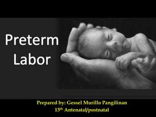 Prepared by: Gessel Murillo Pangilinan
13th Antenatal/postnatal
 