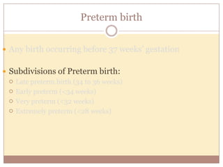 What is the percentage of preterm deliveries
in the US (all patients)?
 