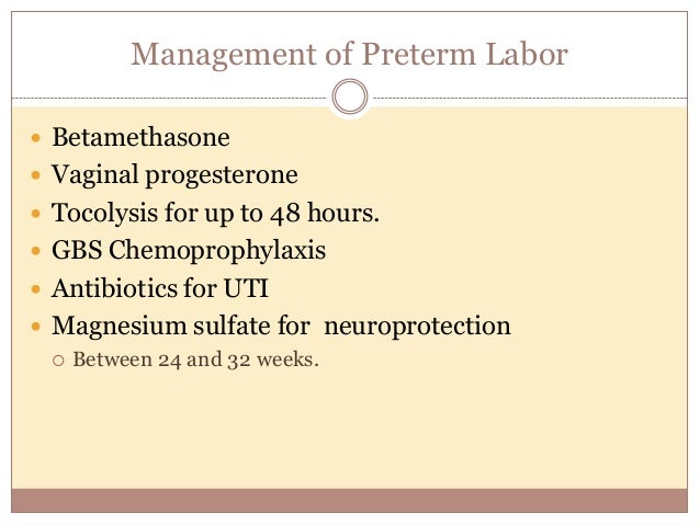 betamethasone with preterm labor